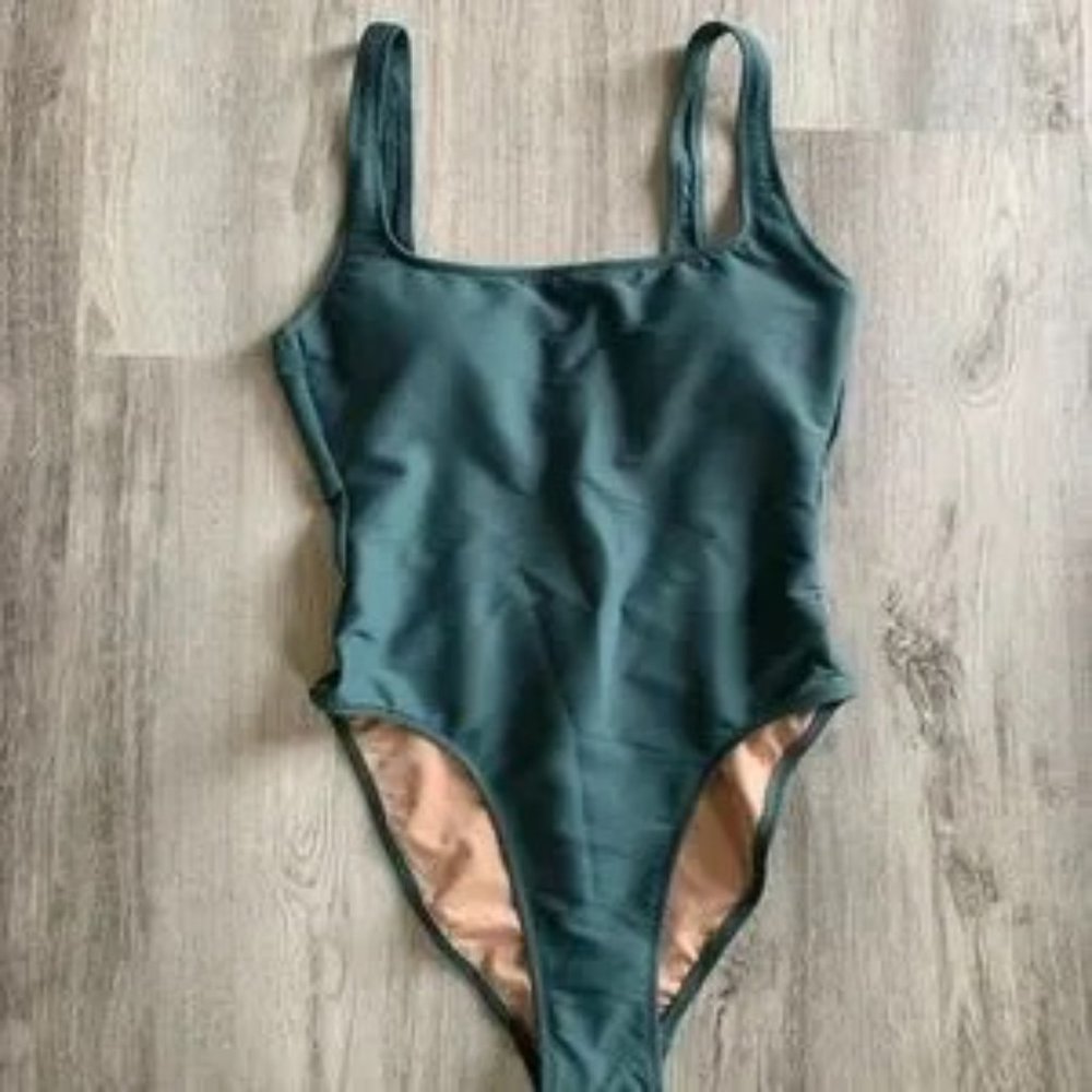 Resort Wear! J. Crew Ribbed Squareneck Swimsuit